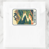 Fish Creek Oregon Kleuren Rechthoekige Sticker (Tas)