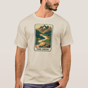 Fish Creek Oregon Kleuren T-shirt