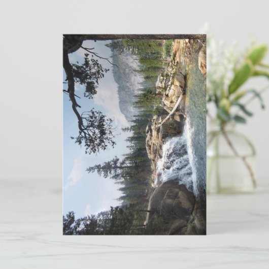 Fish Creek Waterfall - Sierra Feestdagenkaart (Staand voorkant)