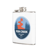 Fish Creek Wild en Schilderachtig River Oregon Heupfles (Links)