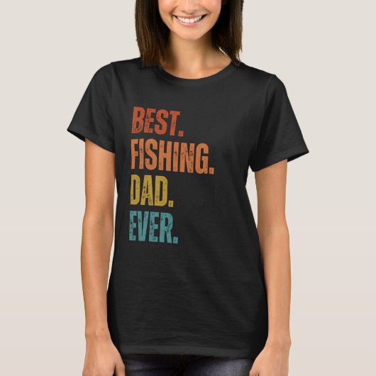 Fish Dad Fisher Funny Gevist Vaderdag T-shirt (Voorkant)