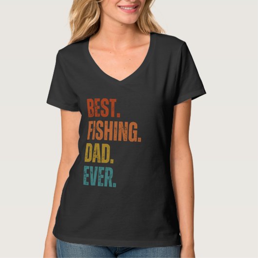 Fish Dad Fisher Funny Gevist Vaderdag T-shirt (Voorkant)