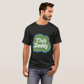 Fish Daddy (Groen op Blauw) T-shirt (Voorkant volledig)