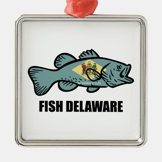 Fish Delaware Metalen Ornament (Voorkant)