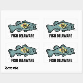 Fish Delaware Rechthoekige Sticker (Vel)