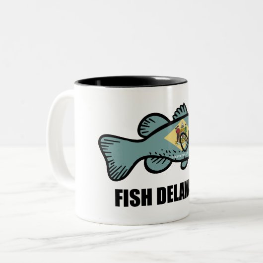 Fish Delaware Tweekleurige Koffiemok (Voorkant links)