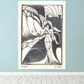 Fish Design for a Ceramic Plate  Canvas Afdruk (Insitu (Houten vloer))