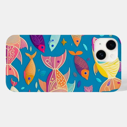 Fish Design iPhone Case (Achterkant (horizontaal))
