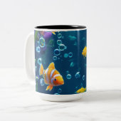 Fish Design MYG Tweekleurige Koffiemok (Voorkant links)