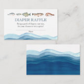 FIsh Diaper baby shower invoegen Informatiekaartje (Voorkant / Achterkant)