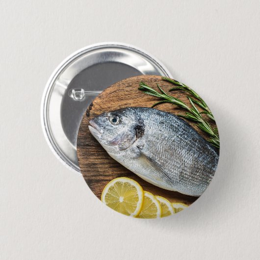 Fish Dorado Ronde Button 5,7 Cm (Voorkant /achterkant)