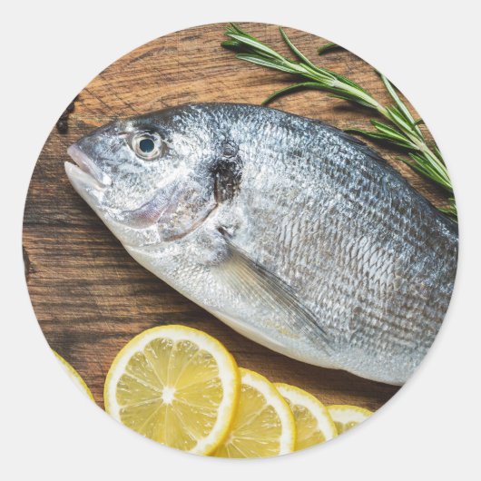Fish Dorado Ronde Sticker (Voorkant)