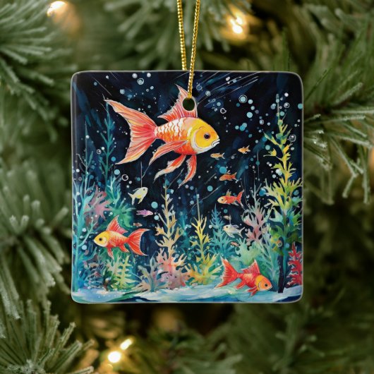 Fish Dreamland, aquariumperfectie, Keramisch Ornament (Boom)