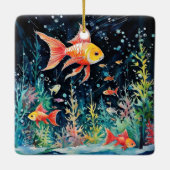 Fish Dreamland, aquariumperfectie, Keramisch Ornament (Achterkant)