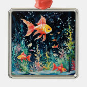 Fish Dreamland, aquariumperfectie, Metalen Ornament (Voorkant)