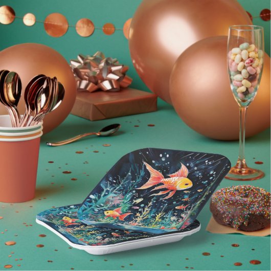 Fish Dreamland, aquariumperfectie, Papieren Bordje (Multi)