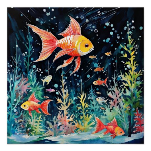 Fish Dreamland, aquariumperfectie, Perfect Poster (Voorkant)