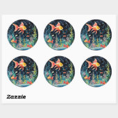 Fish Dreamland, aquariumperfectie, Ronde Sticker (Vel)