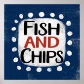 Fish En Chips Poster Muurkunst (Voorkant)