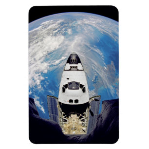 Fish Eye Uitzicht Space Shuttle Atlantis Earth Orb Magneet
