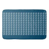 Fish Eyes Symbool Ocean Blauw en Wit Badmat (Voorkant)