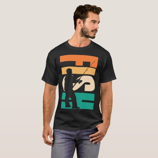 FISH Fisher silhouette T-shirt (Voorkant volledig)
