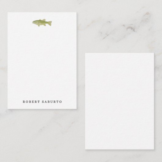 Fish Flat Note Card Notitiekaartje (Voorkant / Achterkant)