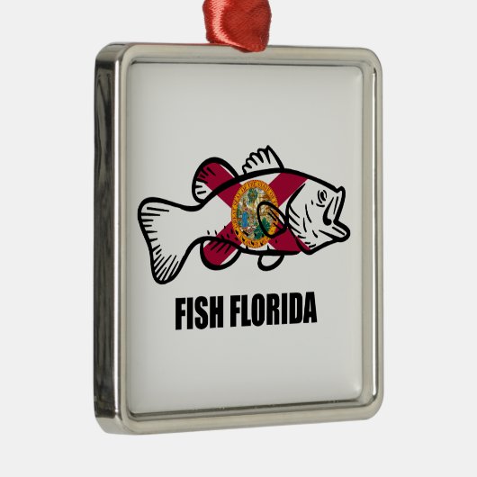 Fish Florida Metalen Ornament (Rechts)