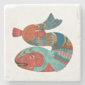 Fish Folk Stenen Onderzetter (Voorkant)