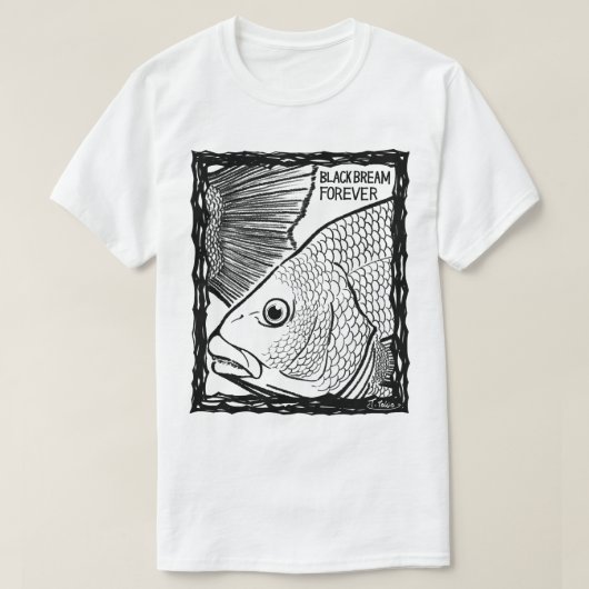 Fish Forever EYES : BLACK BREAM T-shirt (Design voorkant)
