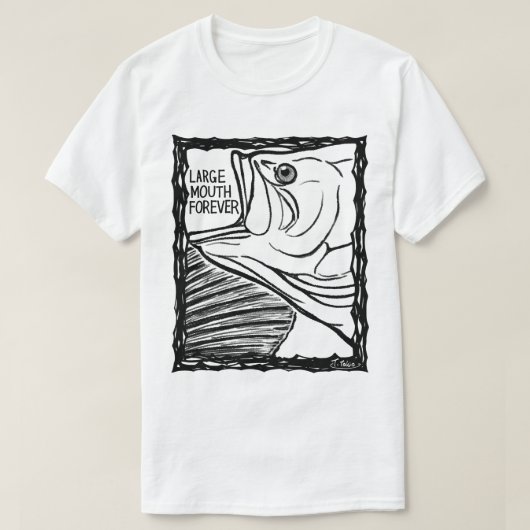 Fish Forever EYES : LARGEMOUTH BASS T-shirt (Design voorkant)
