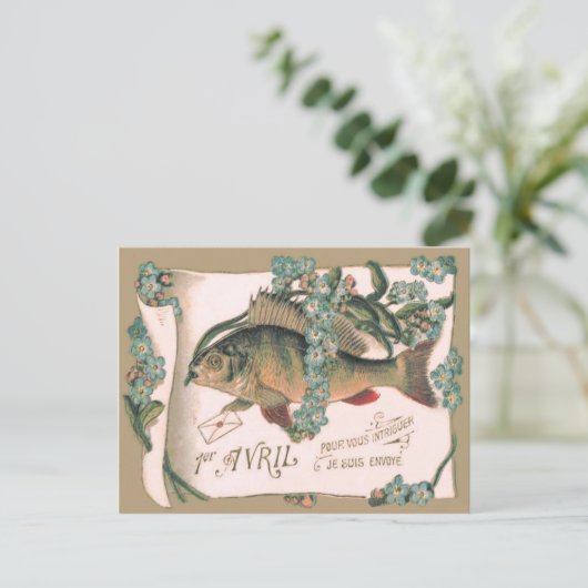 Fish Forget-Me-Not Letter Briefkaart (Staand voorkant)