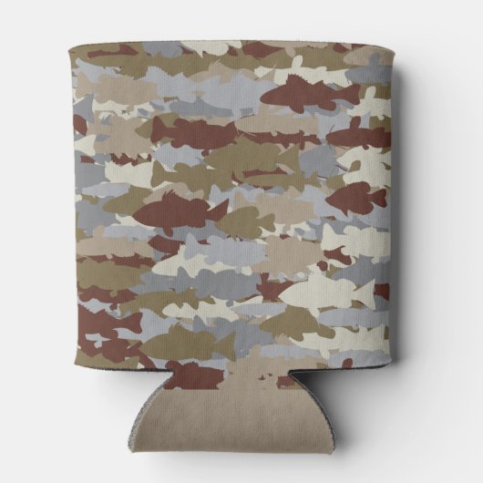 Fish Frenzy Brown Camouflage Blikjeskoeler (Achterkant)