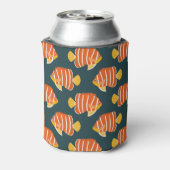 Fish Frenzy: naadloos ontwerp Blikjeskoeler (Blikje Achterkant)