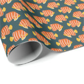 Fish Frenzy: naadloos ontwerp Cadeaupapier (Rol Hoek)