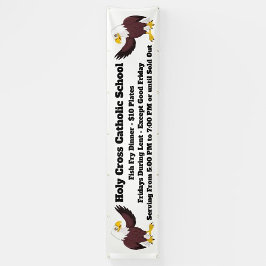Fish Fry Event of Fundraiser School Banner (Verticaal)