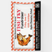 FISH fry Fondsenwerving PTO PTA Kerk Banner (Verticaal)