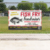Fish Fry Fundraiser Banner met qr-code (Insitu)