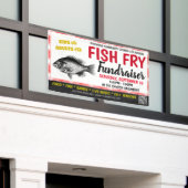 Fish Fry Fundraiser Banner met qr-code (Buitenkant Gebouw)