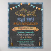 Fish Fry Fundraiser evenement sjabloon Poster (Voorkant)