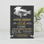 Fish Fry Graduation Party Uitnodiging (Staand voorkant)