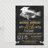 Fish Fry Graduation Party Uitnodiging (Voorkant / Achterkant)