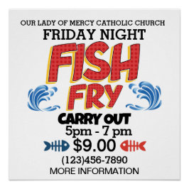 FISH FRY Instant Download of Poster / Beide