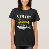 Fish Fry Queen Print T-shirt (Voorkant)