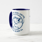 Fish-Funny-Hooked op Reel Koffie Mok (Voorkant links)