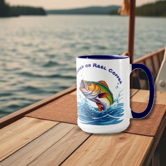 Fish-Funny-Hooked op Reel Koffie Mok