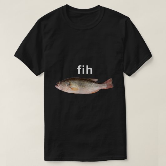 Fish Funny Misspelling Fish Meme T-shirt (Design voorkant)