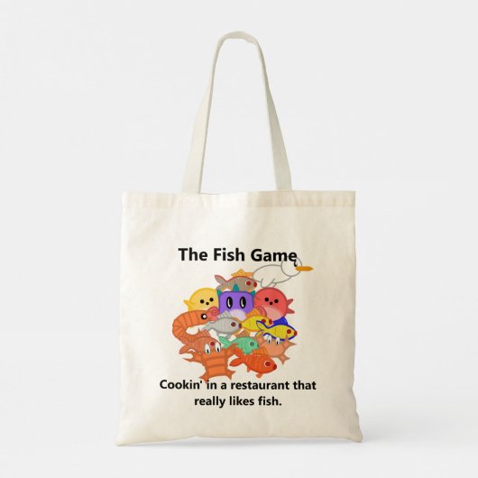 Fish Game Canvas tas - De hele crew (Achterkant)