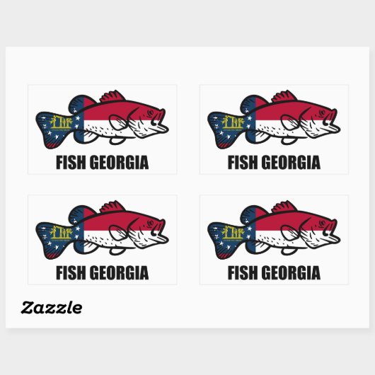 Fish Georgia Rechthoekige Sticker (Vel)