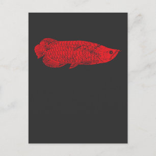Fish Gift - Red Arowana Fish for Fish Lovers Briefkaart
